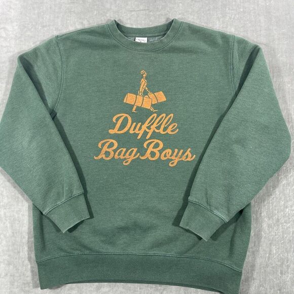 Crooks and Castles Duffle‎ Bag Boy Mens XL Green Crewneck Sweatshirt - Picture 1 of 5